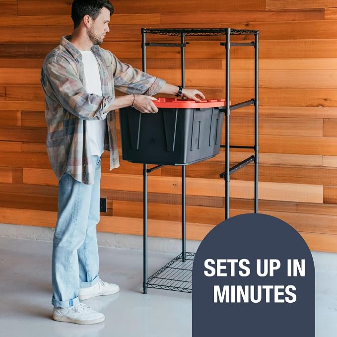 CleverMade Tote Tower Single 5-Tier Heavy-Duty Organizer Rack - Image 6