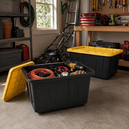 8 Pack 27 Gallon Heavy Duty Storage Totes - Image 8