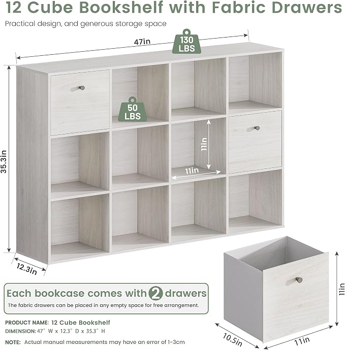 12 Cube Storage Organizer, Bookcase - Image 2