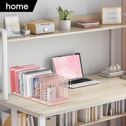 9-Section Desk File Organizer, Vertical File Holder, Mesh Desktop File Folder - Image 7