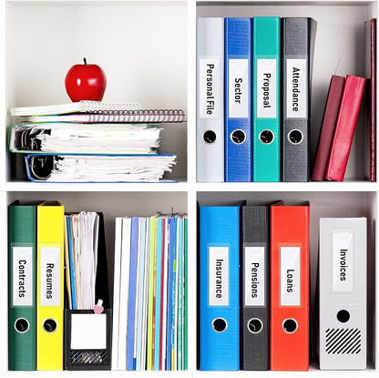 Chinco 50 Pack 1" x 3" Clear Adhesive Pockets, Index Card Pockets - Image 7
