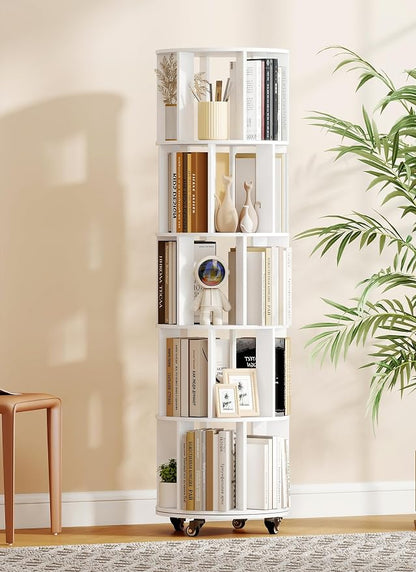 5 Tier 360° Rotating Bookshelf - Image 7