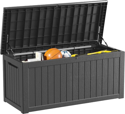 270 Gallon Outdoor Storage Box Patio Deck Box Waterproof, Resin Lockable by Decksplore%E2%80%94BuiltforOutdoor