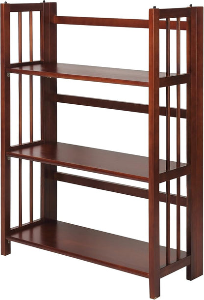 Casual Home 3-Shelf 27.5" Wide Folding Stackable Bookcase by CasualHome