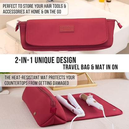 BAREFOOT CARIBOU Hair Tools Travel Bag and Heat Resistant Mat - Image 4