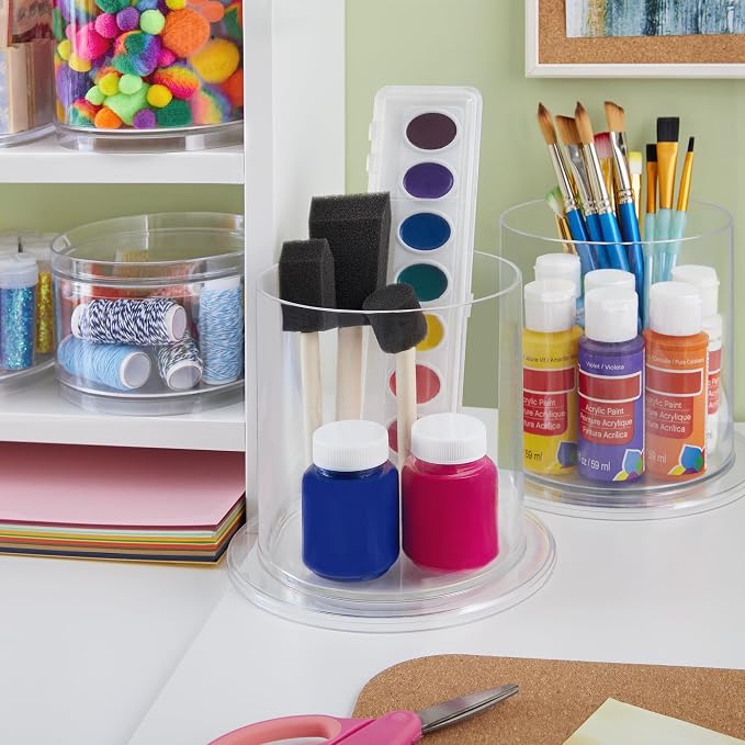 STORi Bella 2-Pack Headband and Scrunchie Holder | Clear Plastic Organizer - Image 4