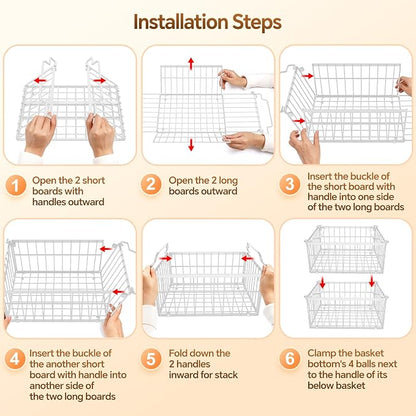 Freezer Organizer Bins, Enlarged Stackable Deep Chest Freezer Organizer Bins - Image 8