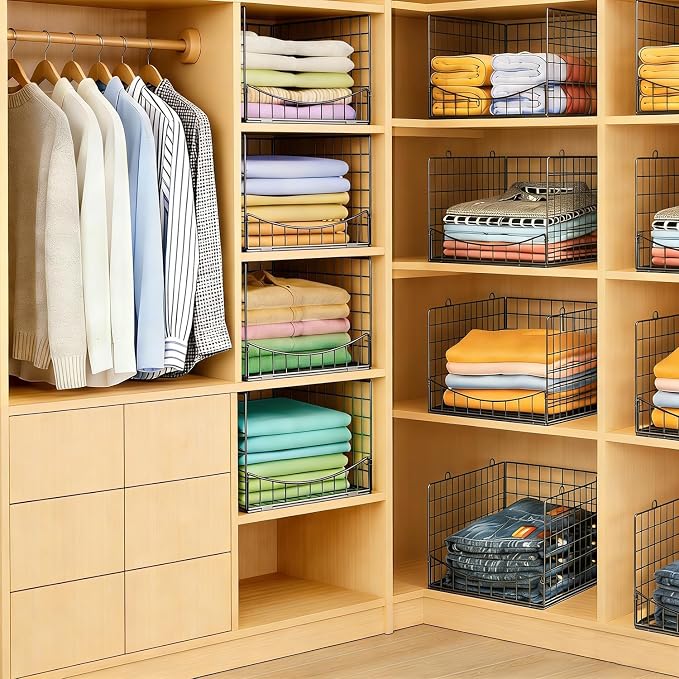 JKsmart 4-Tier Stackable Closet Organizer，Extra Large Clothing Cupboard - Image 4