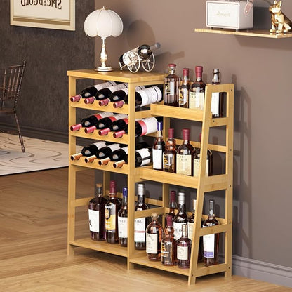 VASMIA Versatile Liquor Stand for Home Bar, Wine Rack Freestanding Floor - Image 5
