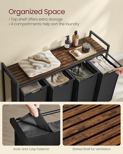 VASAGLE Laundry Hamper, Laundry Basket, Laundry Sorter - Image 3