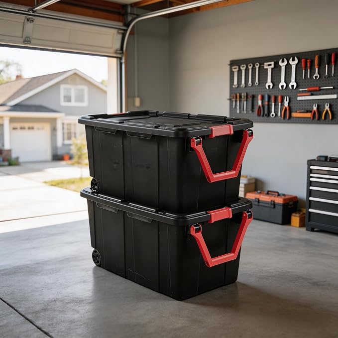 40-gallon wheeled plastic storage boxes - Image 4
