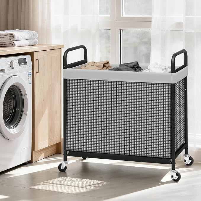 STORAGE MANIAC Rolling Laundry Hamper - Image 2
