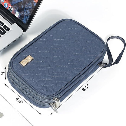NISHEL Travel Cord Organizer Case, Double Layers Tech Electronic Bag, Essentials - Image 6