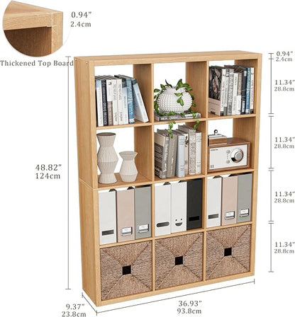 Cube Storage Organizer Bookcase, Decorative 11 inch Open Back Cubical Shelf - Image 3