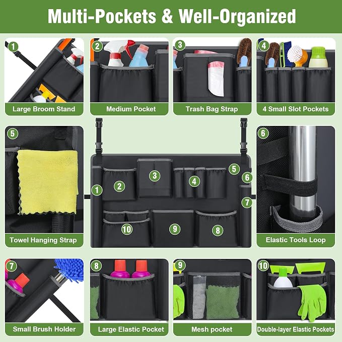 Trash Can Caddy Bags Fit 32-55 Gallon Garbage Bins, Garbage Bin Caddy Bag - Image 3