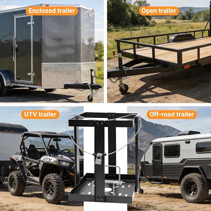 Gas Can Holder for Trailer, Heavy Duty Tall Fuel Can Rack - Image 9