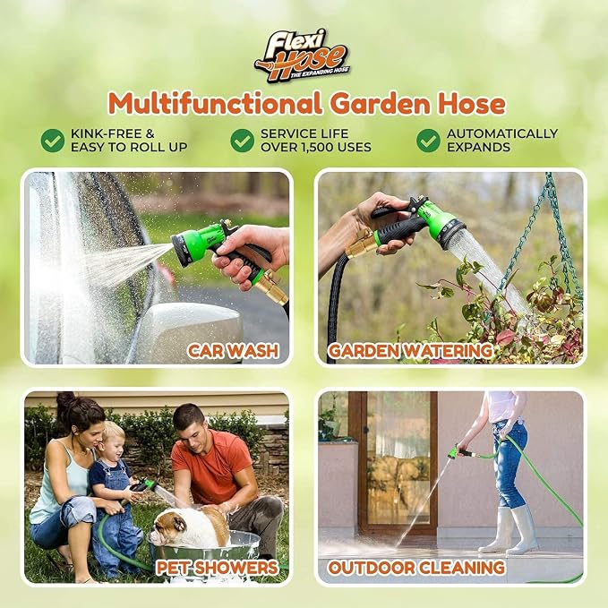 Flexi Hose Lightweight Expandable Garden Hose, 100FT -Retractable Garden Hose - Image 7