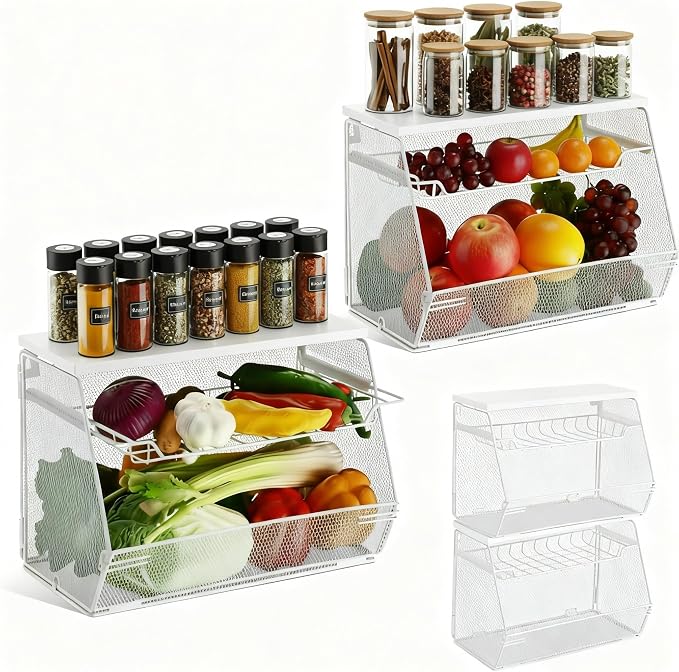 Teenyyou 2 Pcs Stackable Mesh Fruit Basket - Image 7