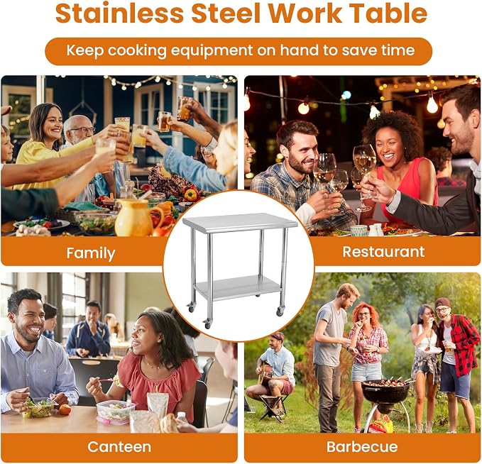 GarveeTech Stainless Steel Work Table, - Image 7