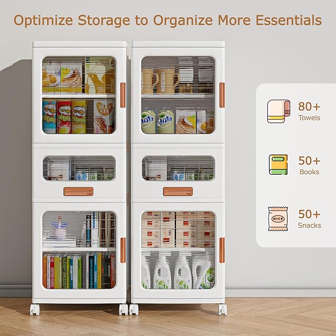 VECELO 3-Tier Narrow Bathroom Storage Cabinet - Image 7