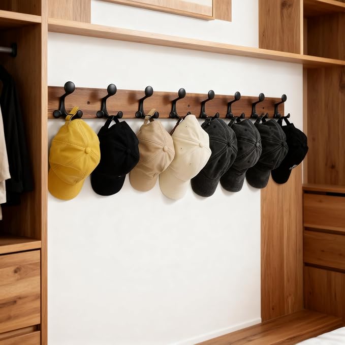 SKOLOO 43-Inch Wood Coat Rack Wall Mount - Image 4