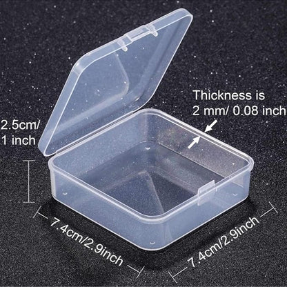 Jetec 18 Pieces Mini Plastic Clear Beads Storage Containers Box - Image 2