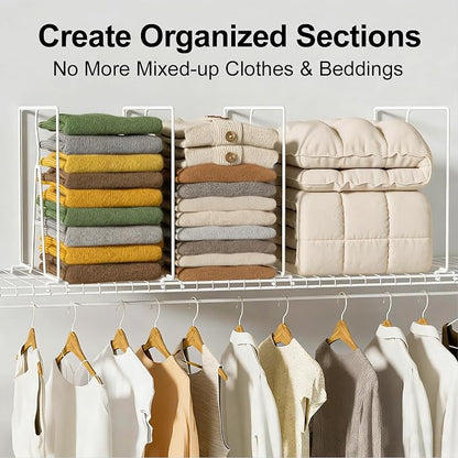 SortNStore Wire Shelf Dividers for Closet: 16-inch Tall 12-inch Deep 6 Pack - Image 4