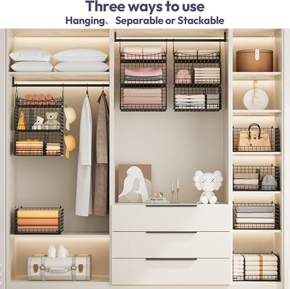 SWTYMIKI Hanging Closet Organizer Storage - Image 4