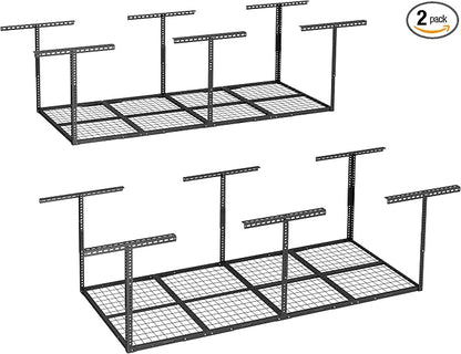 FLEXIMOUNTS 3x8 Overhead Garage Storage Rack, Adjustable Storage Organization by FLEXIMOUNTS