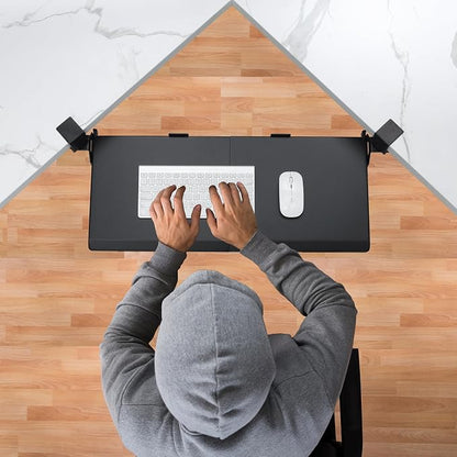 ETHU Keyboard Tray Under Desk, Ergonomic Corner Keyboard Tray - Image 2