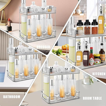 2-Tier Bathroom Counter Organizer Countertop Storage, Dresser Organizer Vanity - Image 7
