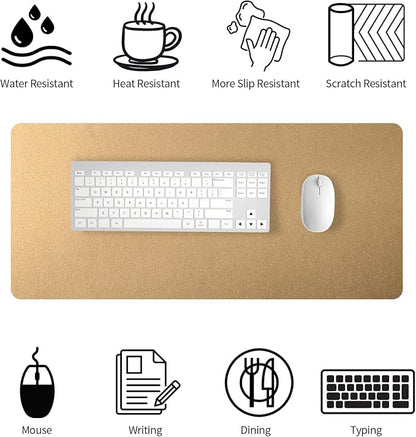 Bloss Leather Desk Mat, Non-Slip/Waterproof Desk Pad, Desk Matt - Image 3