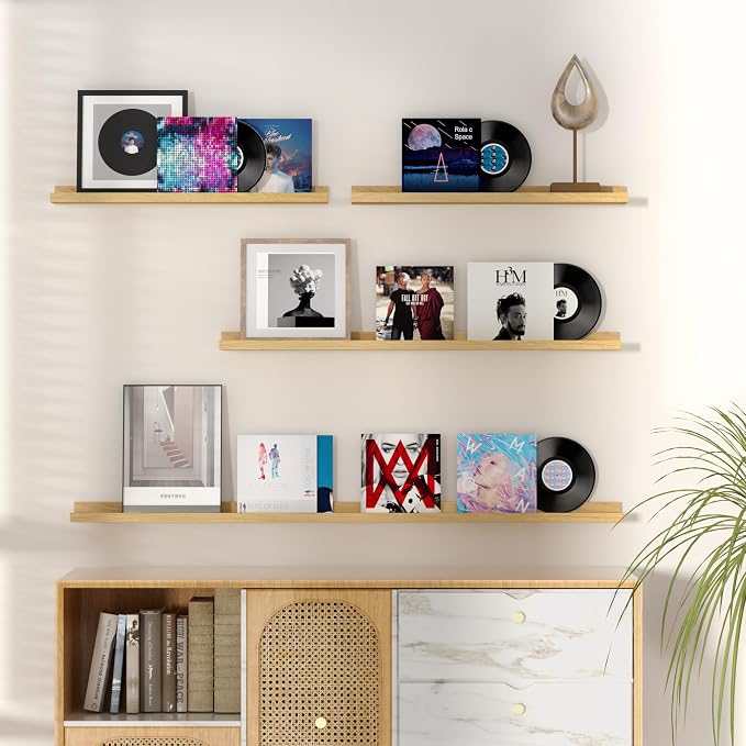 Fun Memories Picture Ledge Shelf, 48 Inch Floating Shelves Set of 2, Large - Image 2