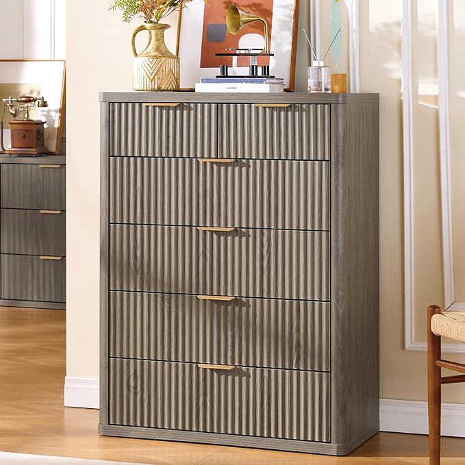 LEYAOYAO Fluted 6 Drawers Dresser - Image 3