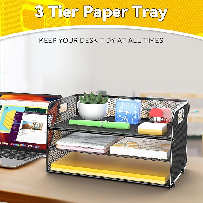 3 Tier Paper Organizer Tray - Image 5