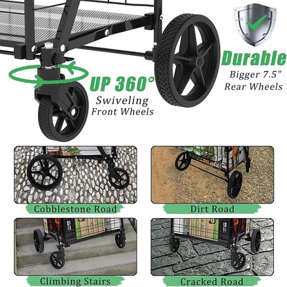 Heavy Duty Folding Shopping Cart - Image 4