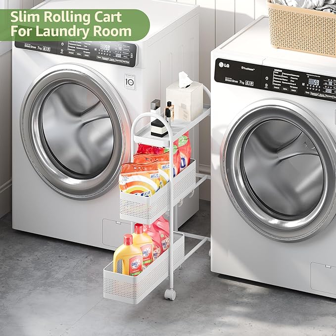 KINGRACK 3-Tier Slim Storage Cart - Image 2