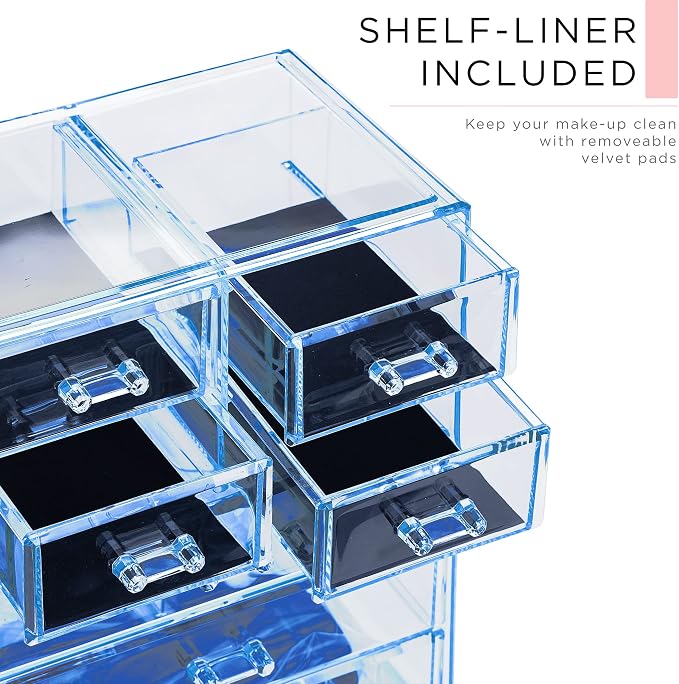 Sorbus Clear Cosmetic Makeup Organizer - Image 6