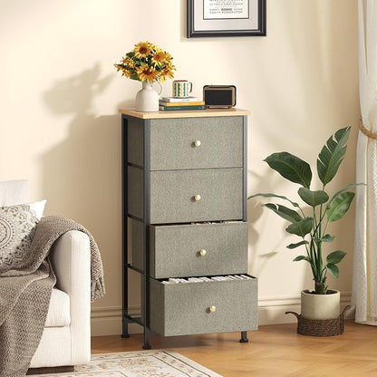 Sweetcrispy Dresser for Bedroom, 4 Drawer Storage Cabinet, Tall Nightstand | - Image 2