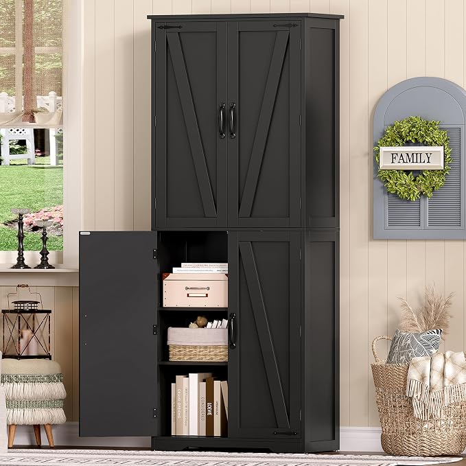 TEENFON Tall Storage Cabinet, Kitchen Cabinet - Image 4