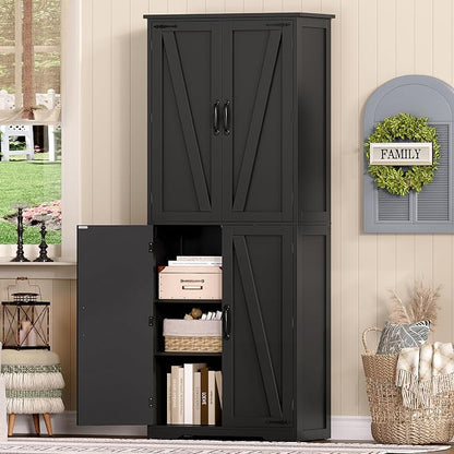 TEENFON Tall Storage Cabinet, Kitchen Cabinet - Image 4