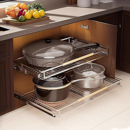 2 Pack Expandable Pull Out Cabinet Organizer，Side Mounting - Image 7