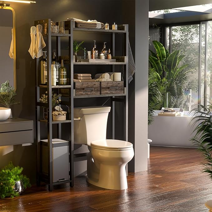 Over The Toilet Storage with 2 Drawers - Image 2