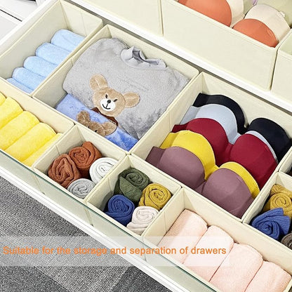Clothes Organizer, Storage Drawer, 12 Piece Fabric Drawer Organizer Foldable - Image 3