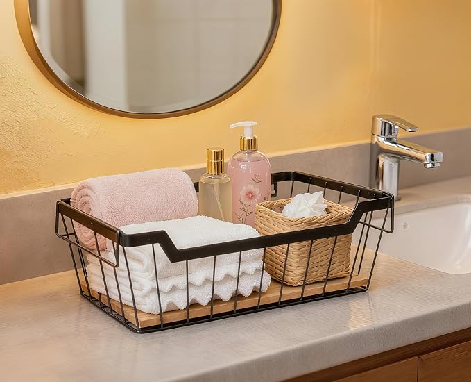 ShabbyDecor Metal Wire Basket - Image 4