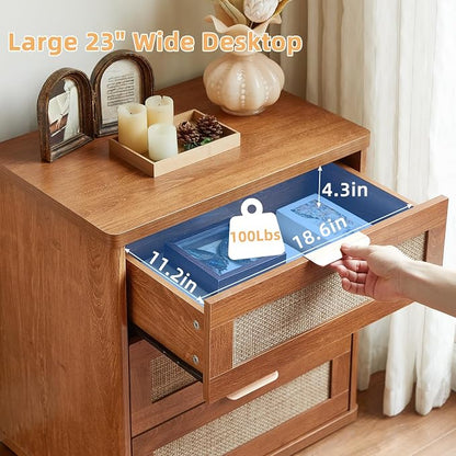 LEYAOYAO Rattan Night Stand - Image 4