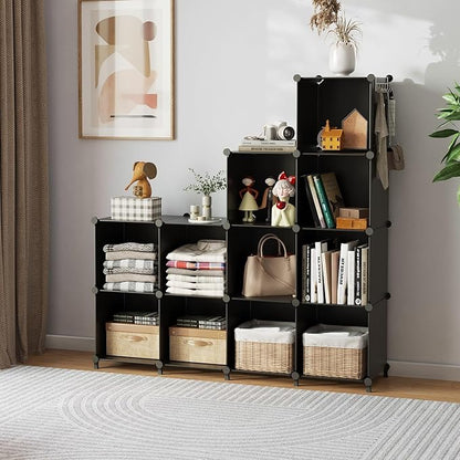 AWTATOS Cube Storage Organizer Closet Storage Shelves DIY Stackable Plastic - Image 5