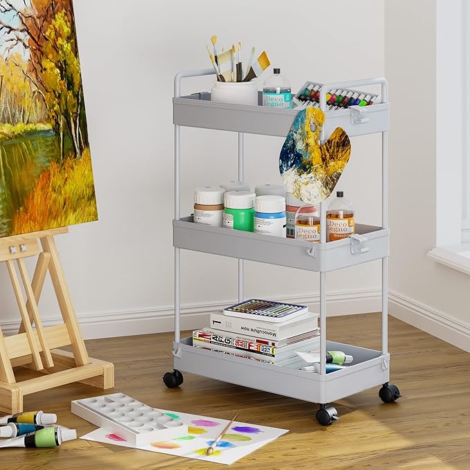 Ronlap 3 Tier Slim Rolling Storage Cart - Image 6