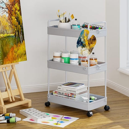 Ronlap 3 Tier Slim Rolling Storage Cart - Image 6
