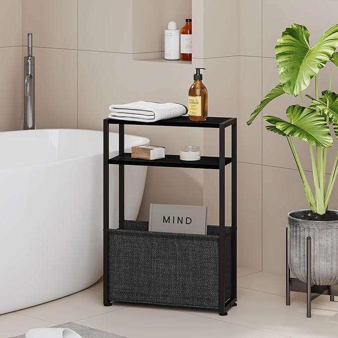 Narrow Side Table, Slim End Tables by Leomonio